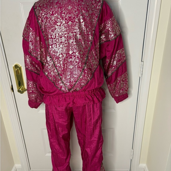 Vintage Clipper Bay Embellished & Braided Hot Pink Windbreaker & Pants Set. PL - Picture 6 of 16